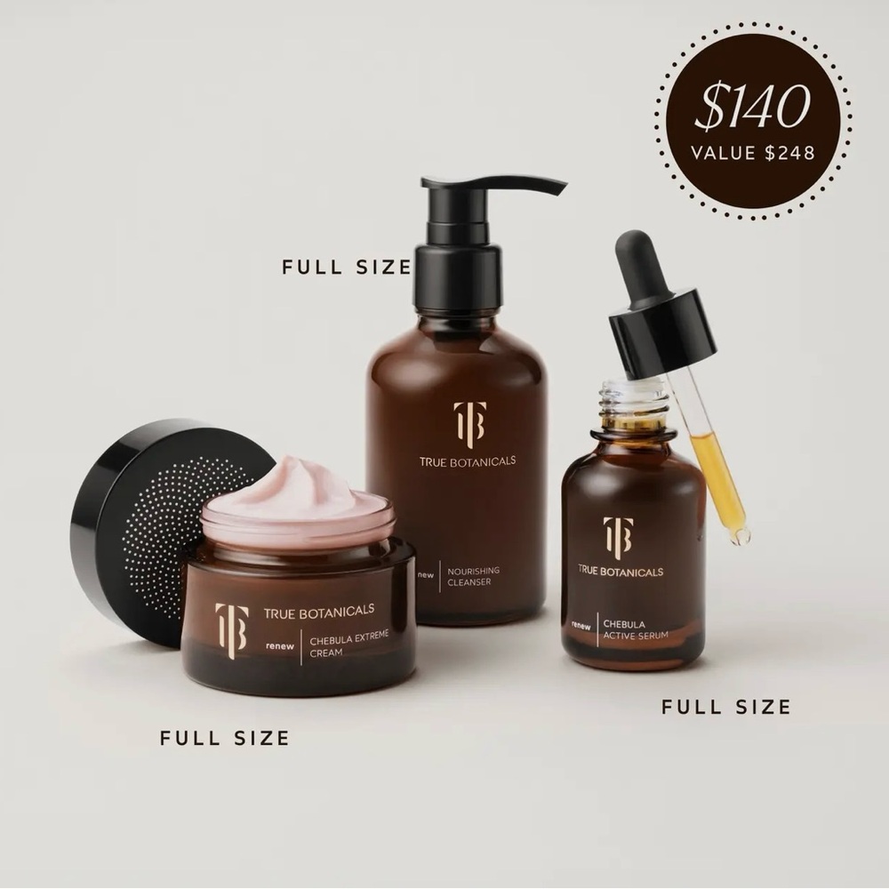 True Botanicals Deep Hydration Renewal 3 Piece Bundle (NEW, SEALED)